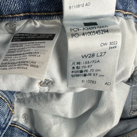 Levi’s SilverTab Mom Jeans 28 Distressed Ripped Straight Leg Blue Denim - Picture 10 of 10